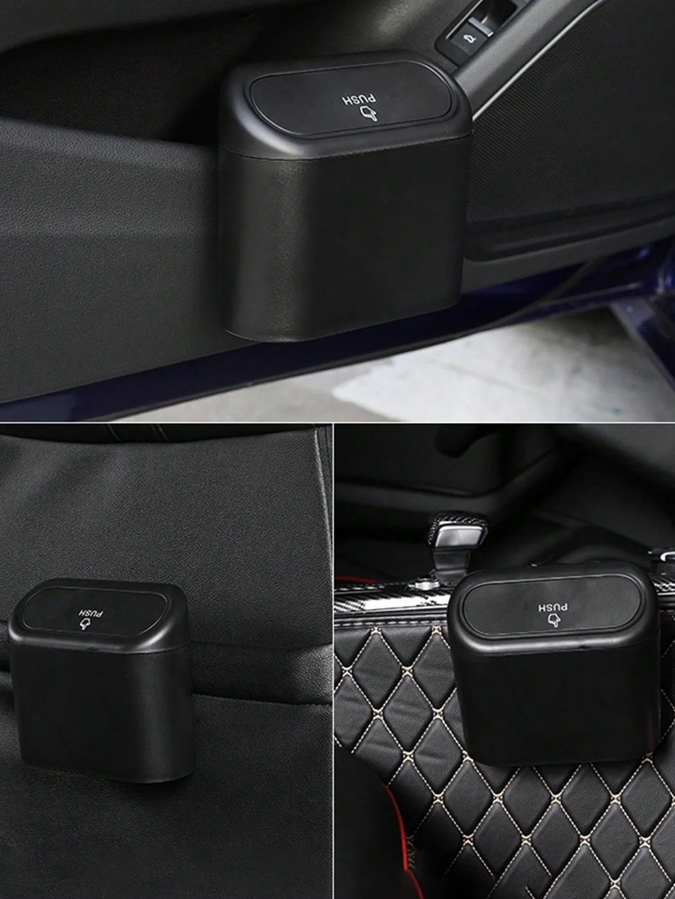 Car Trash Can Storage Box Door-side Hanging Lid Multifunctional Mini Qme