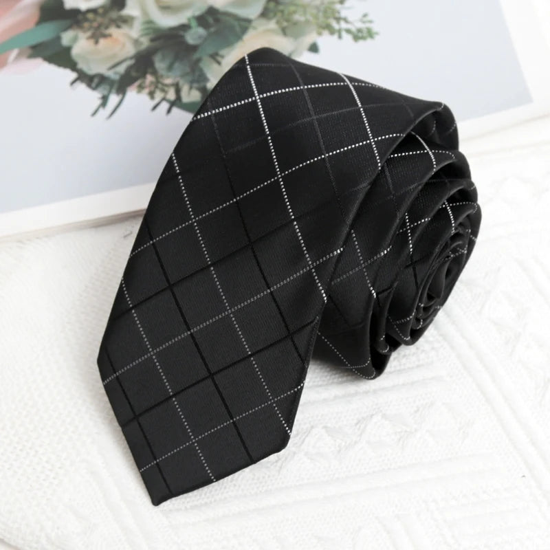 Black Stripe Tie Cufflink Cravat Bowtie Wedding Ties Gifts Men Handky