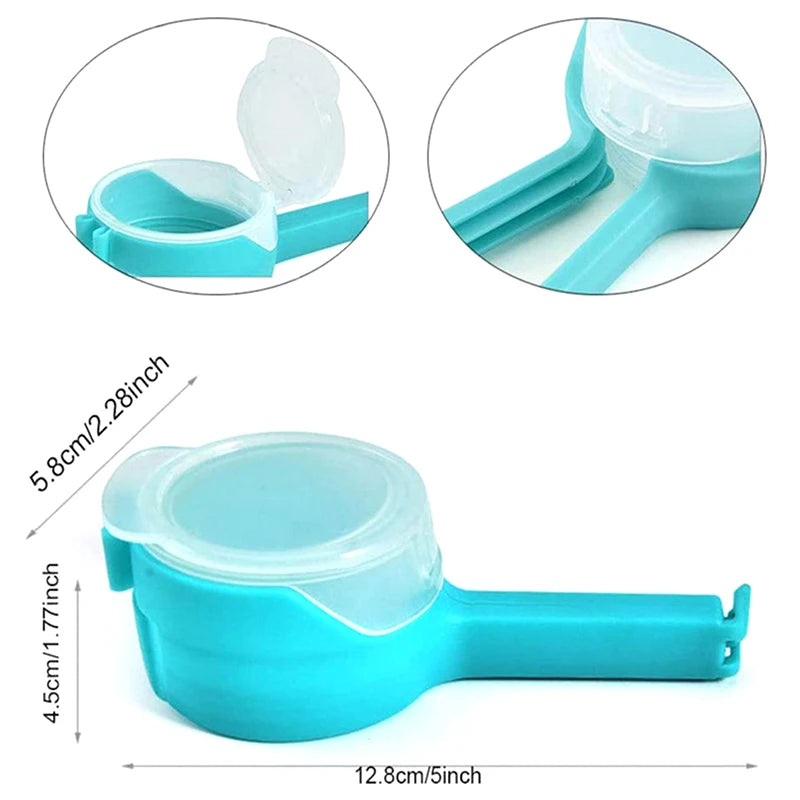 Pet Food Easy Pour Bag Clips Spout Durable Plastic Sealing Snacks Qme
