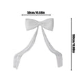 Bow Tree Topper 70.8 Inches Large Velvet Holiday Decorations Holiday Tree Top Decoration For Living Room Entryway Party DECORS Qme White Others