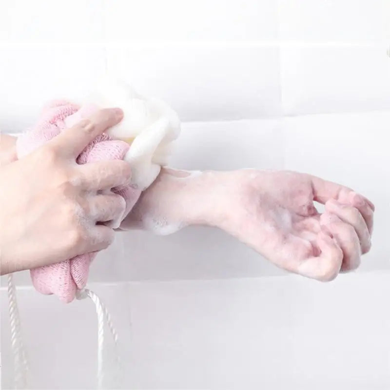Color Block Bath Balls Bath Strips Bath Towels Adult Back Rubbing Bath Towels Mud Rubbing Bath Towels Foam Mesh Bathroom Qme