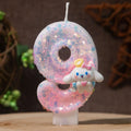 Cinnamon Dog 0-9 Numbered Birthday Candles Pink Cartoon Cake Topper Decorations Student Birthday Party Supplies Qme 9