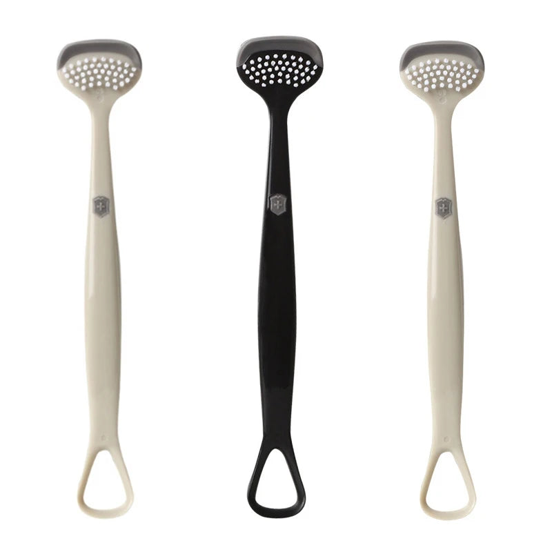 Triple Effect Tongue Scraper Scraping Plate Oral Cleaning Brush Qme