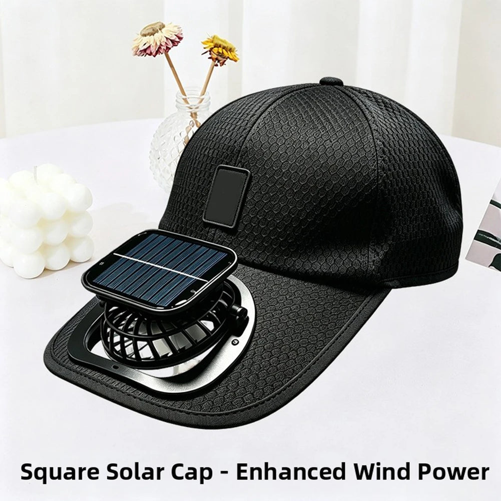 For Outdoor Sports Uv Protection Cap Solar Fan Hat For Sunny Days Comfortable Sun Protection Hat Adjustable Sunhat Qme