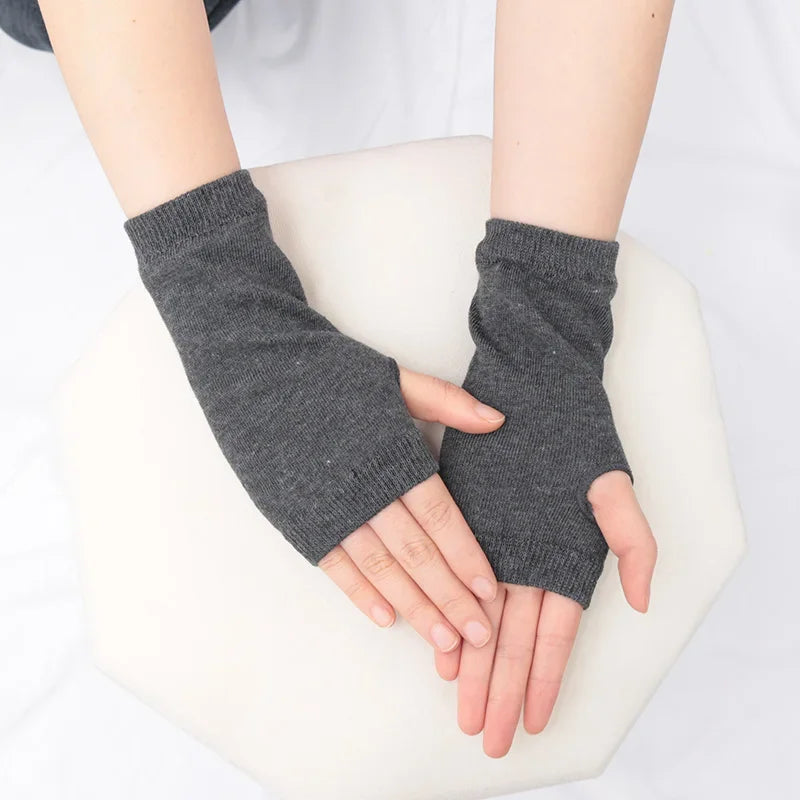 Anime Women Short Fingerless Gloves Cosplay Mitten Unisex Oversleeve Qme