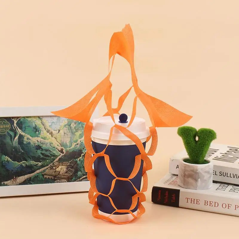 Milk Tea Packaging Pouch Green Blue Solid Single Cup Takeaway Bags Qme Orange