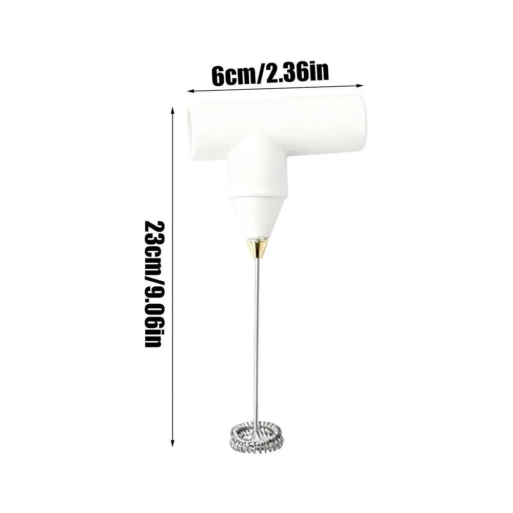 Electric Mixer Milk Beater Double Head Coffee Frother Foamer Machine Stainless Steel For Home Kitchen Wholesale&Dropship Qme CN White
