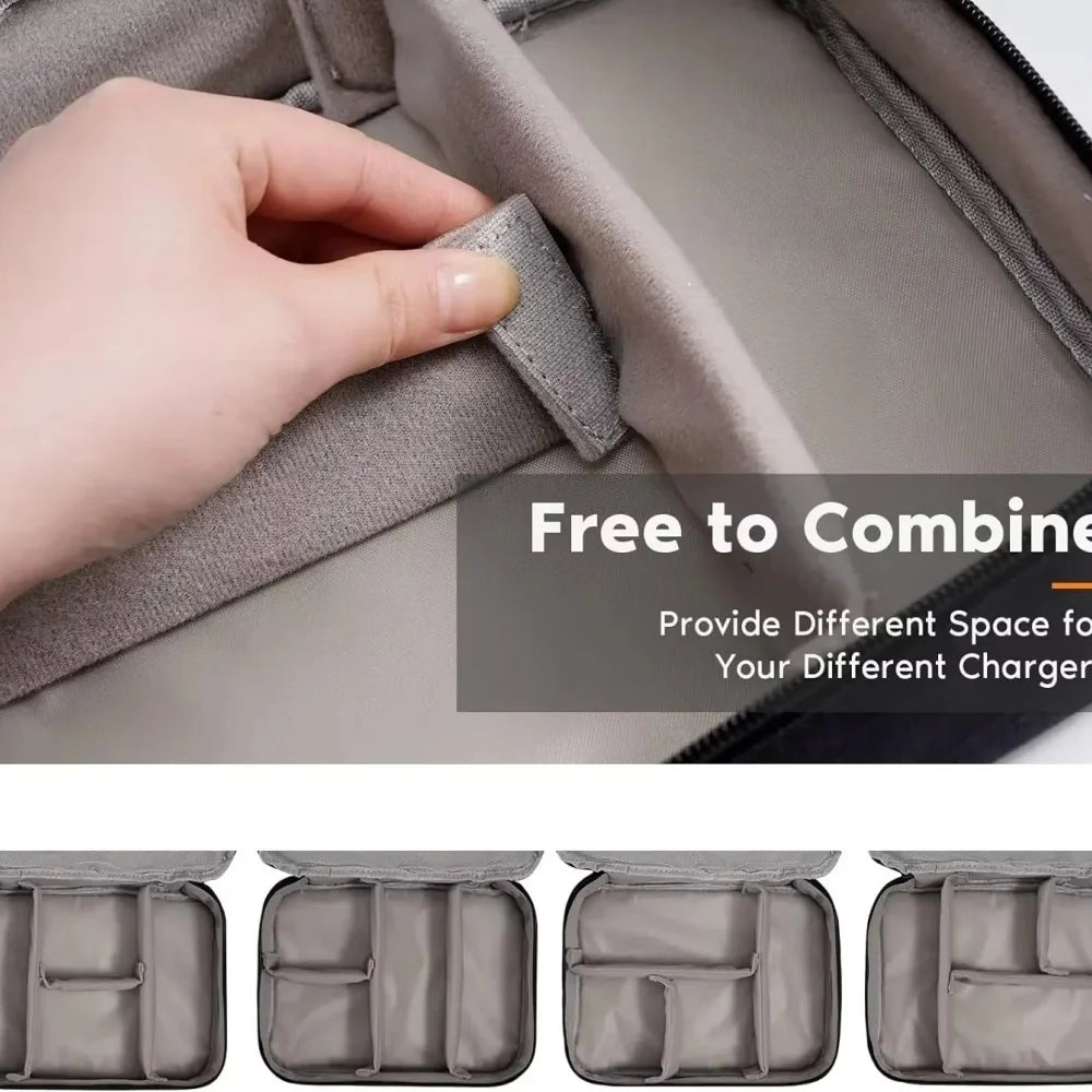 Portable Travel Cable Organizer Case Cable Storage Bag Waterproof Digital Electronic Accessories Organizer for USB Charger Plug Qme