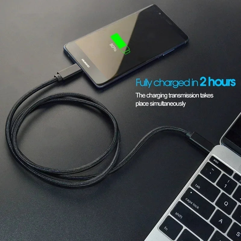 USB-C To USB-C Data Cable PD 100W Fast Charger Double Type C USB Cables Male To Male for Mobile Hard Disk Type-C Laptop Qme