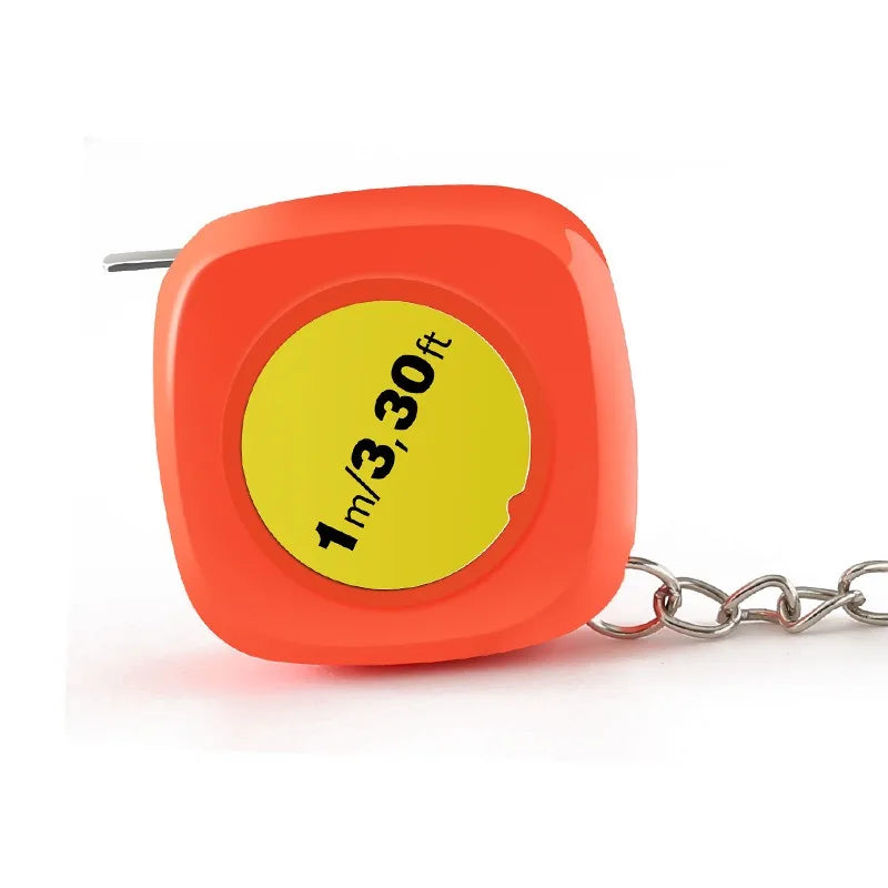 1M Keychain Tape Measure Mini Measuring Functional Pocket Retractable Qme