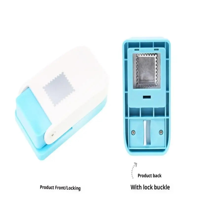 Rectangle Postage Stamp Punch Lever Action Craft Paper Crafting Qme