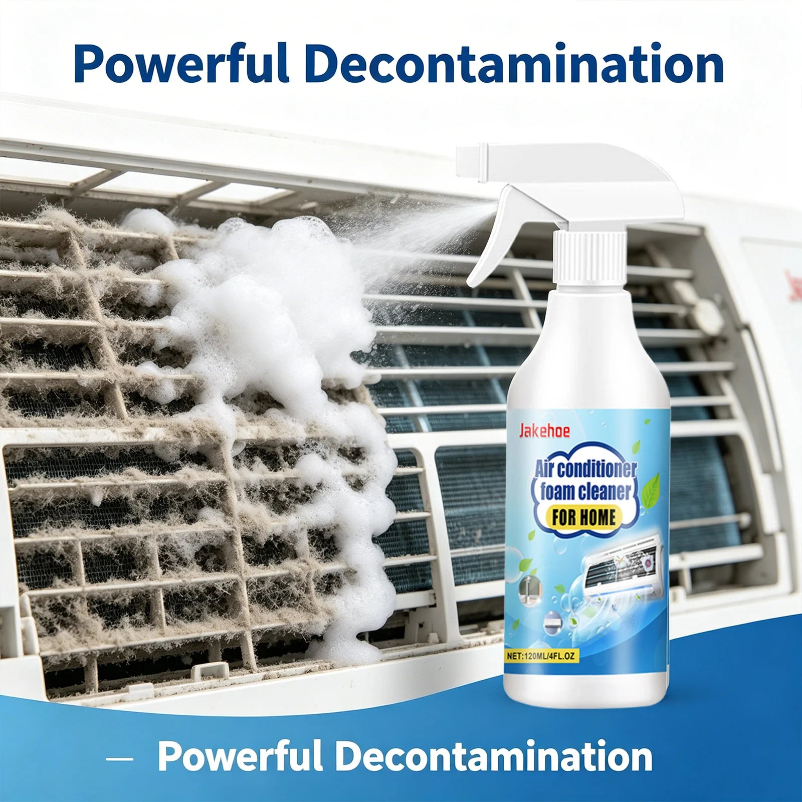 Air Conditioner Foam Cleaner Remove Stains Eliminate Odor Restore Operating Efficiency Improving Lifespan No-Rinse Foaming Spray Qme