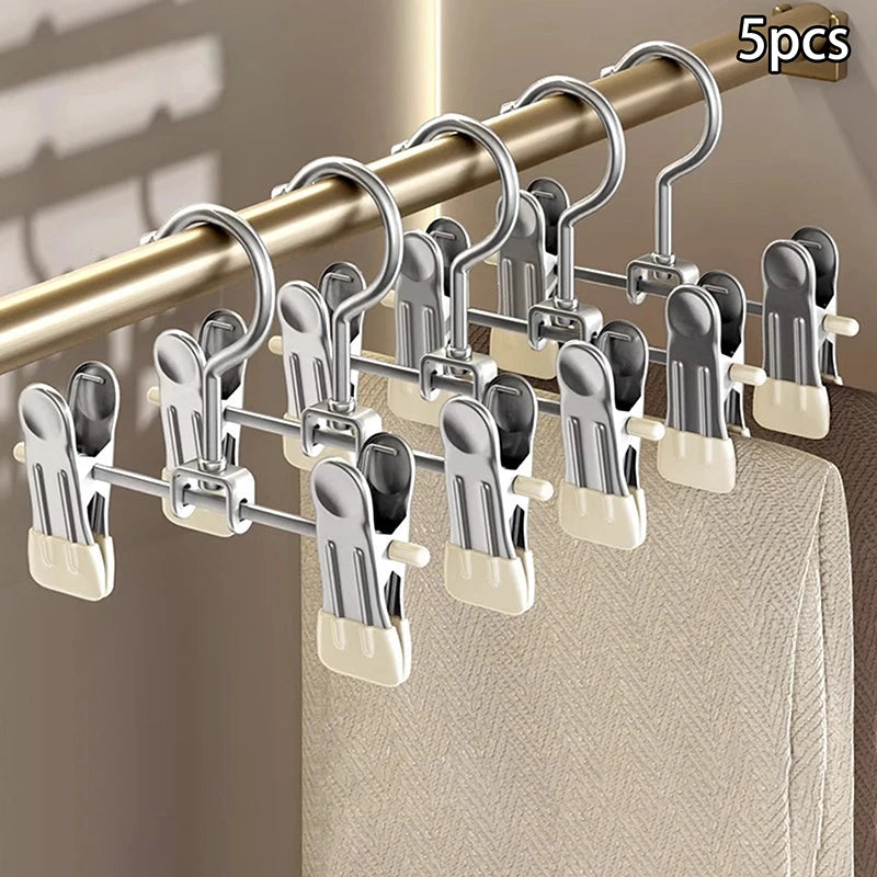 Seamless Stainless Steel Trouser Rack Adjustable Stainless Steel Shoe Rack Trouser Rack Boots Hanger Portable Qme A1