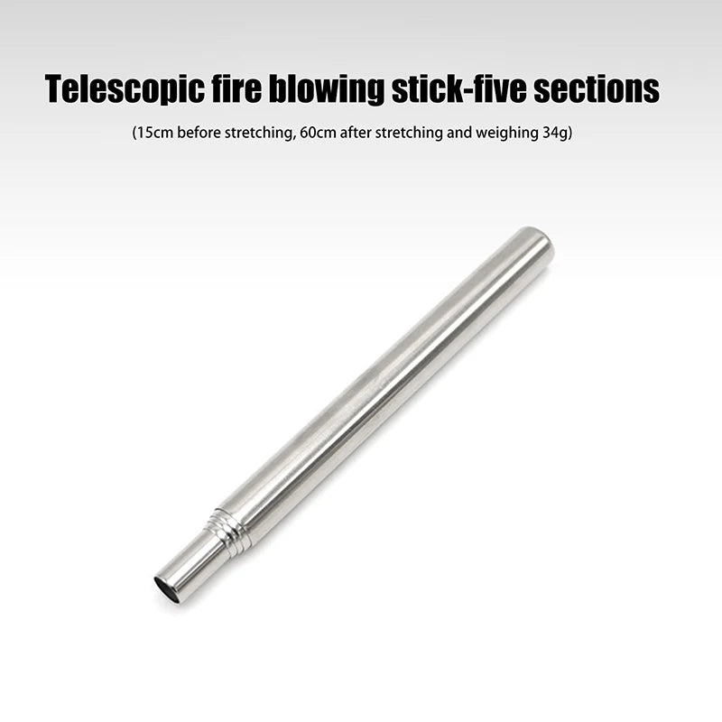 Outdoor Cooking Blow Fire Tube Portable Camping Pipe Survival Tools Qme 3