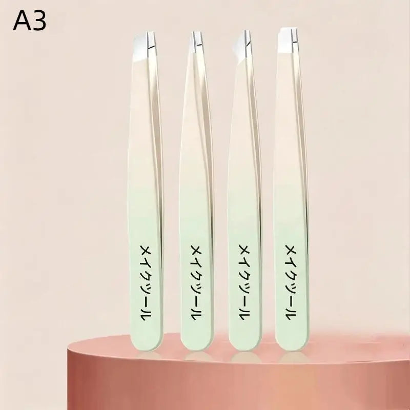 Precision Eyebrow Tweezers Stainless Steel Hair Removal Splinter Qme A3
