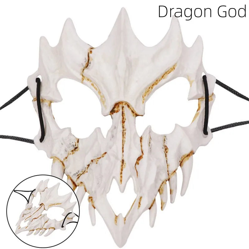 Japanese Animal Skeleton Plastic Mask Cosplay Dragon God Heavenly Hound Yaksa Unisex Stage DropShip Halloween Masquerade Party Qme A