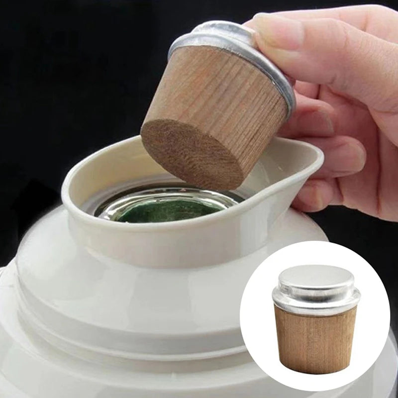 2Pcs Safe Durable Vacum Flask's Cork Plug Wood Thermos Stopper Sealed Lid Cap Bottle Cork Plug Replace Kettle Accessories Tool Qme