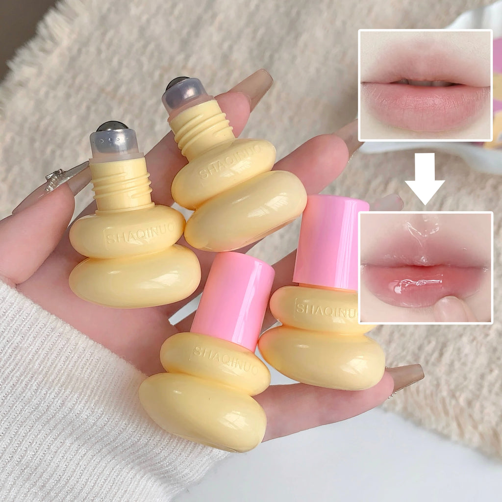 SHAQINUO Roll-on Moisturizing Lip Essence Oil Balm Gloss Hydrating Qme