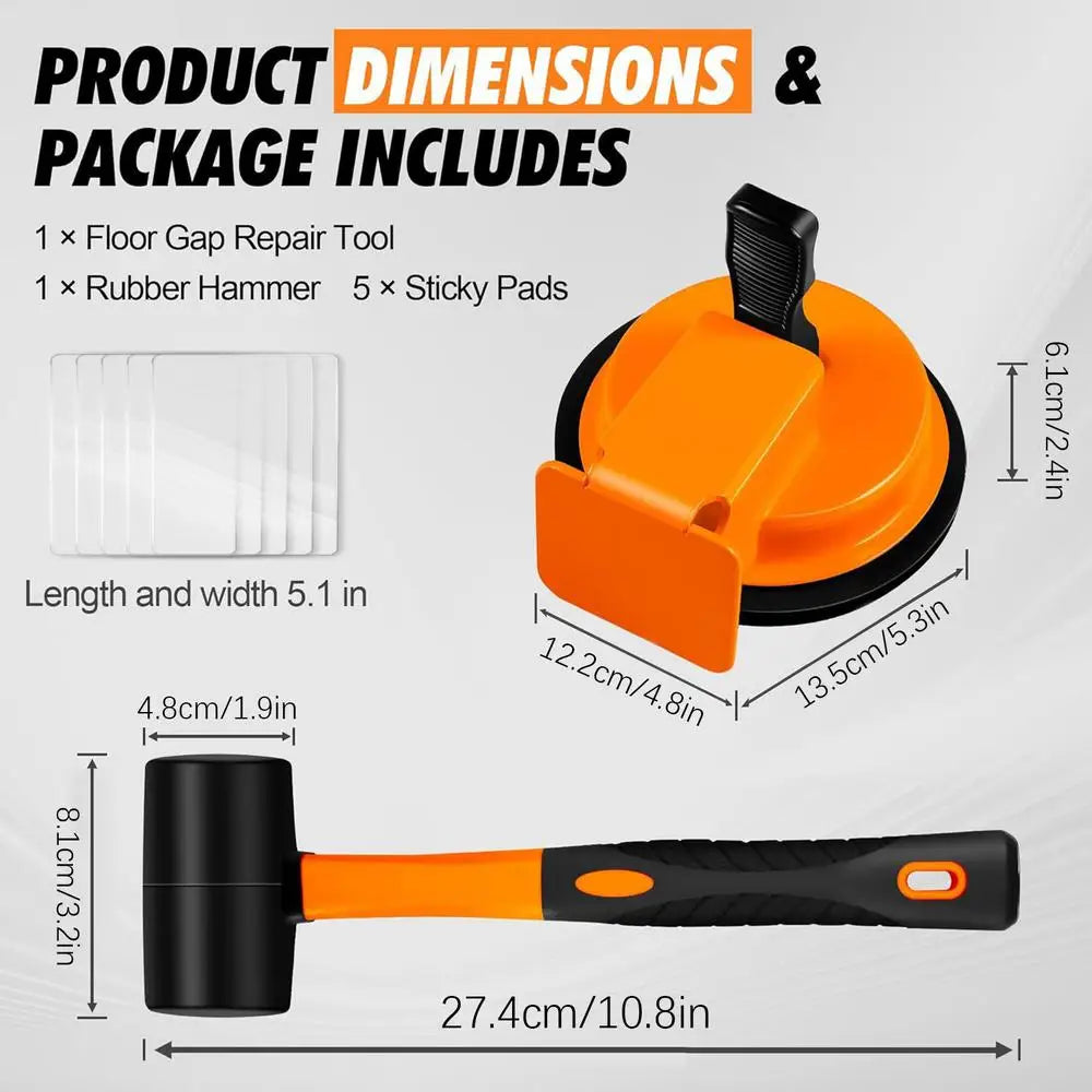 2026 Floor Crevice Fixer Tool Heavy Duty Flooring Alignment Tools with Sticky Pads Floor Plank Fixer for Home Office Apartment Qme as shown