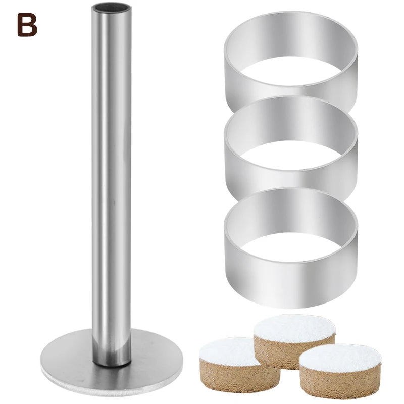 Stainless Steel Pulburon Molder Pusher Cake Decorating Tools Mousse Qme B