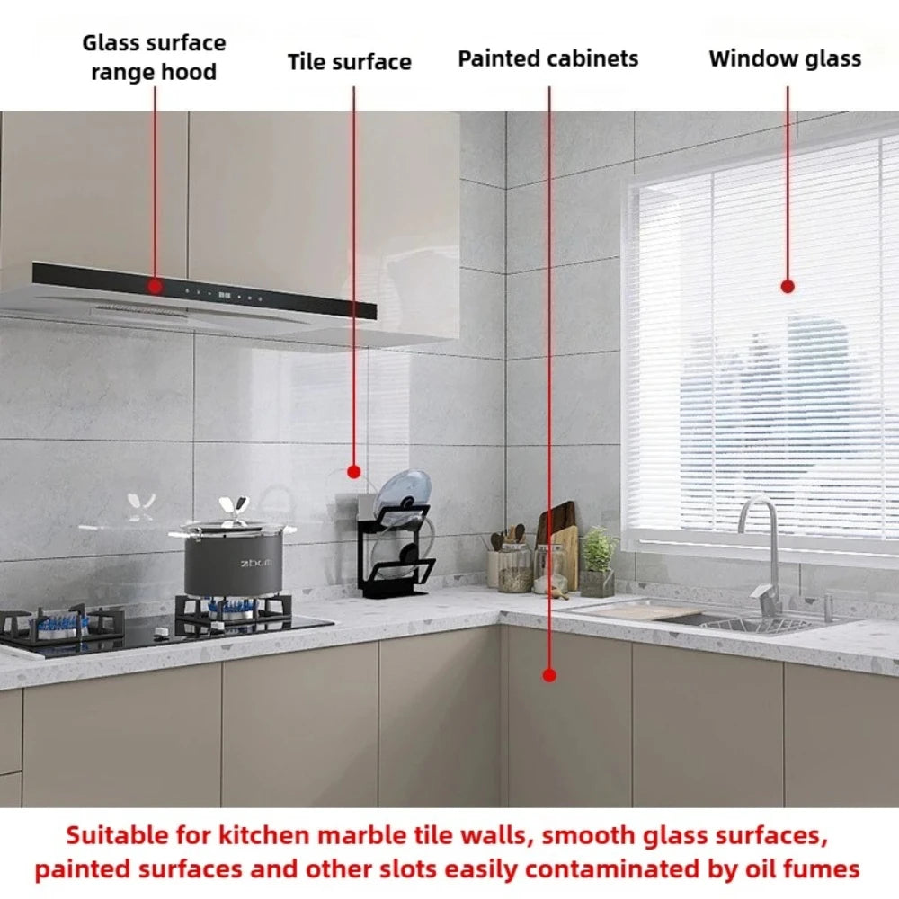1/5pcs Anti-Oil Kitchen Wall Protector Film Self-Adhesive Waterproof Heat-Resistant Sticker for Stove Wall Dustproof Decoration Qme