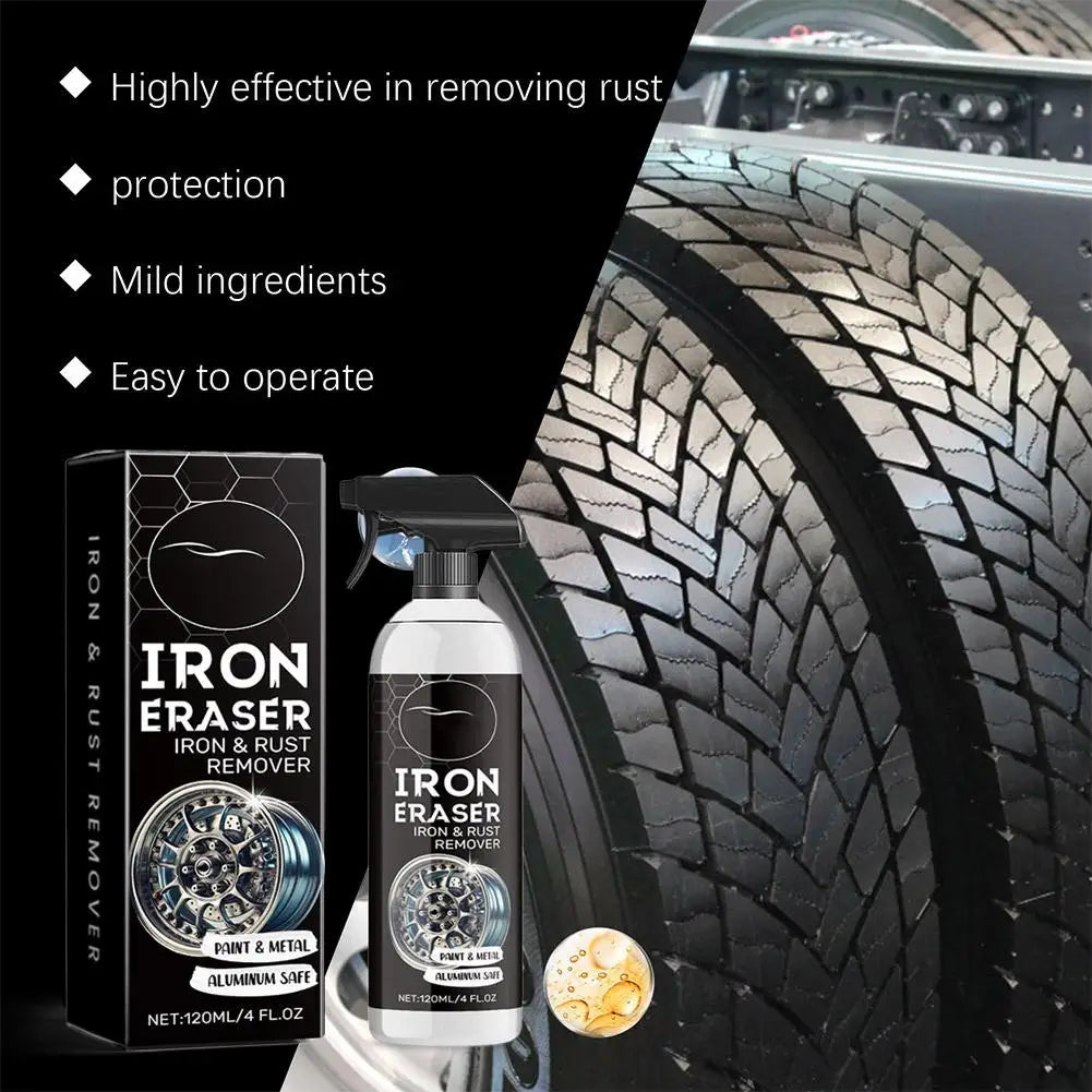 Car Rust Remover Spray Wheels Paint Acting Brake Dust Automotive Qme