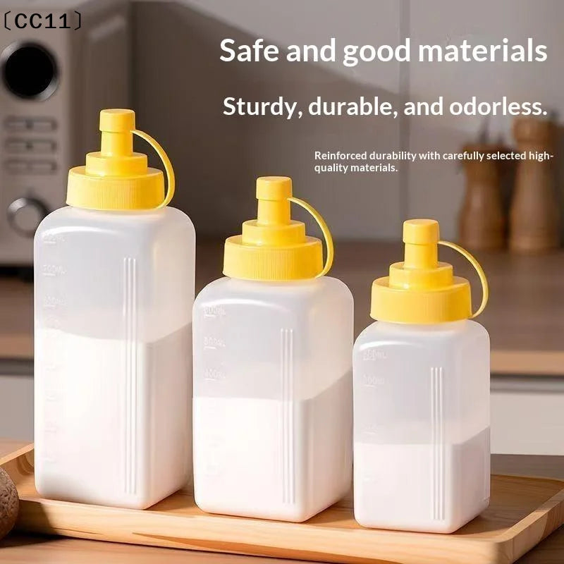 Large Mouth 600 800 Squeeze Sauce Bottle Condiment Dispenser Qme