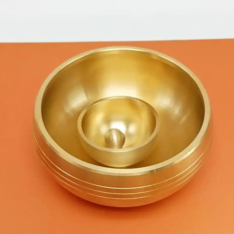 Brass Singing Bowl Sanskrit Yoga Meditation Sound Handmade Healing Qme