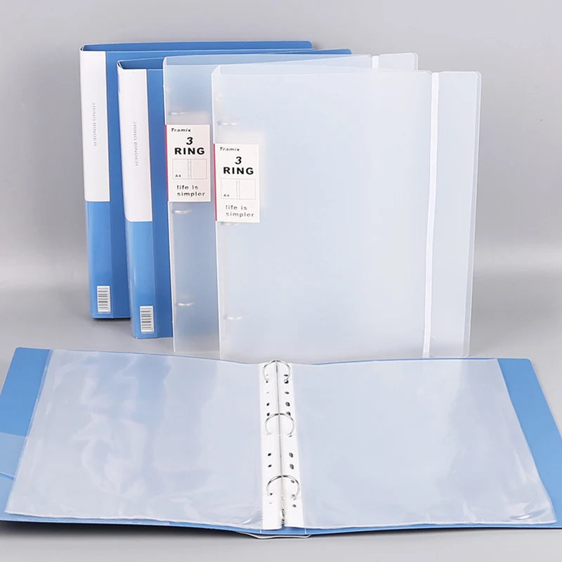Office Materials Storage Folder Loose Leaf Transparent Data Book File Qme