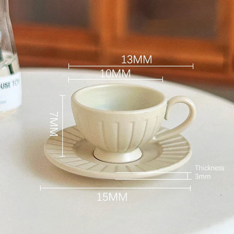 1 6 12 Dollhouse Miniature Dining Ware Mini Vertical Pattern Coffee Qme A4