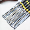 6x Mini Metal Rasp Needle Files Wood Carving Tools Steel Filing Qme 140mm