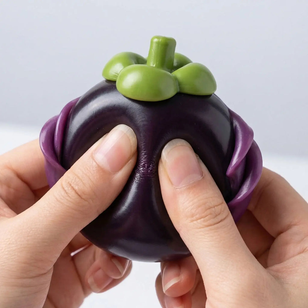 Simulated Mangosteen Fun Toy Slow Rising Anxiety Stress Relief Fruit Fidget Toy New Stress Ball Toy Birthday Holiday Gift Qme