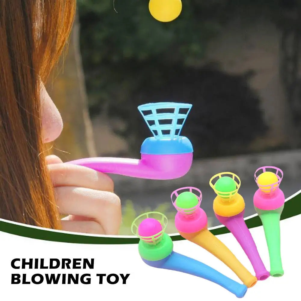 Ball Blowing Toy Floating Blow Pipe Stress Reliever Balance Kids Qme