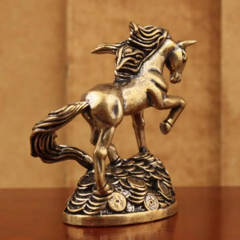 Brass Solid Desktop Decoration Handicrafts Antique Zodiac Animal Qme