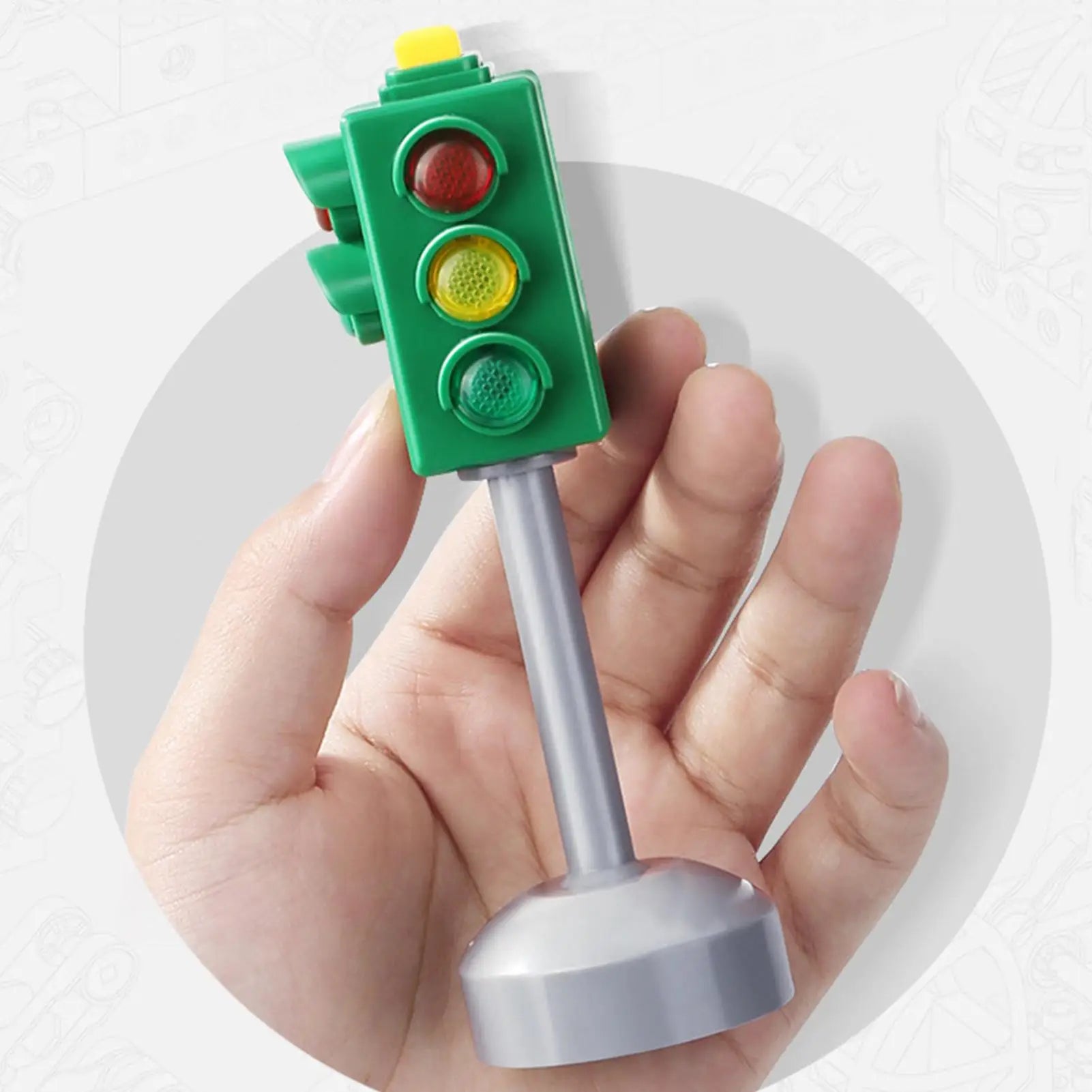 Traffic Light Toys for Kids Small Traffic Light Signs with Lights and Sounds Stop Light Model Safety Traffic Indicator Qme