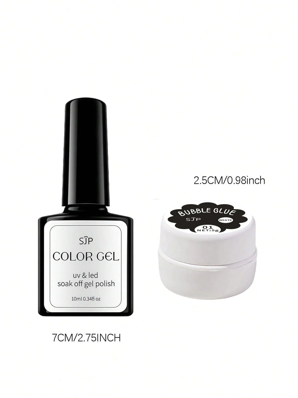 2-piece Bubble Nail Polish Poke Net White Wave Hole Saturation Qme