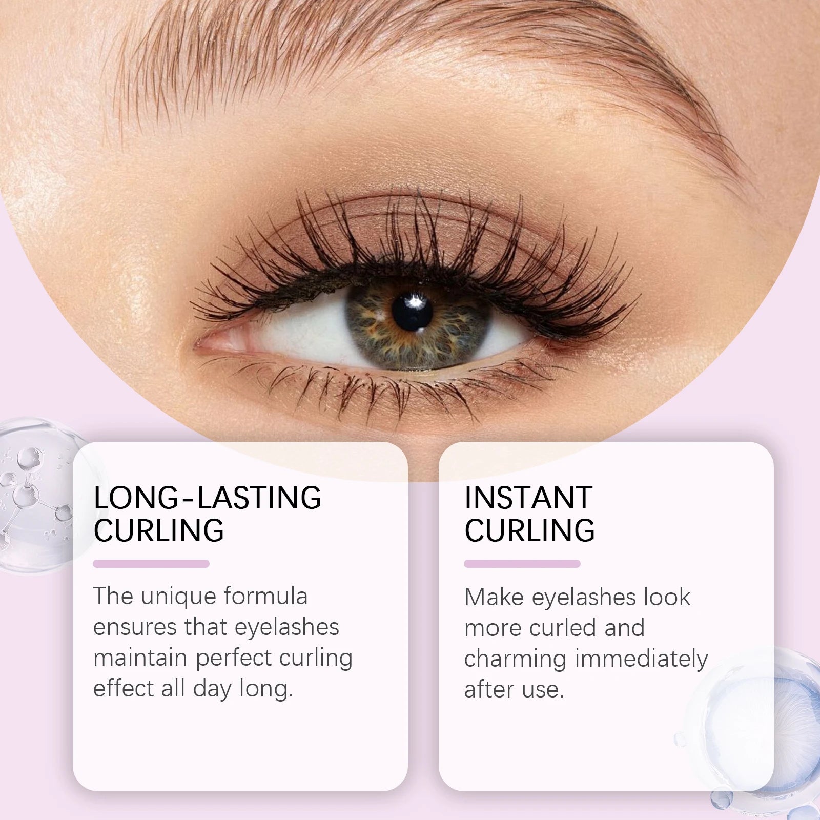 Black Lengthening Mascara Natural Volumizing Curling Eyelashes Smudge-Proof Waterproof Clump-Free Gentle Care Black Mascara 5ml Qme