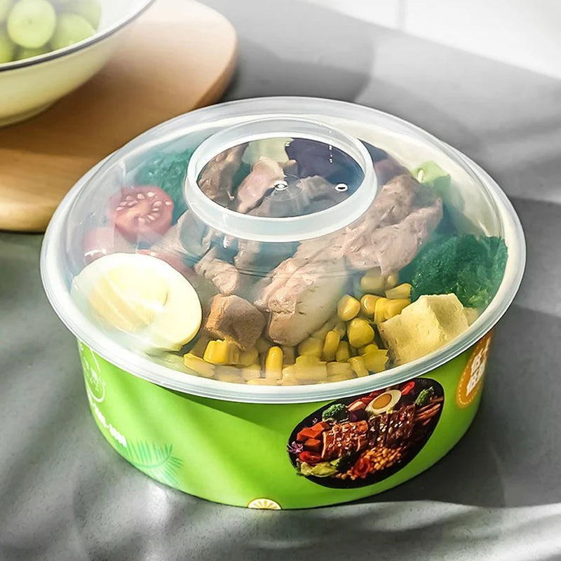 Kitchen Stackable Sealing Disk Cover Universal Plate Bowl Microwave Qme