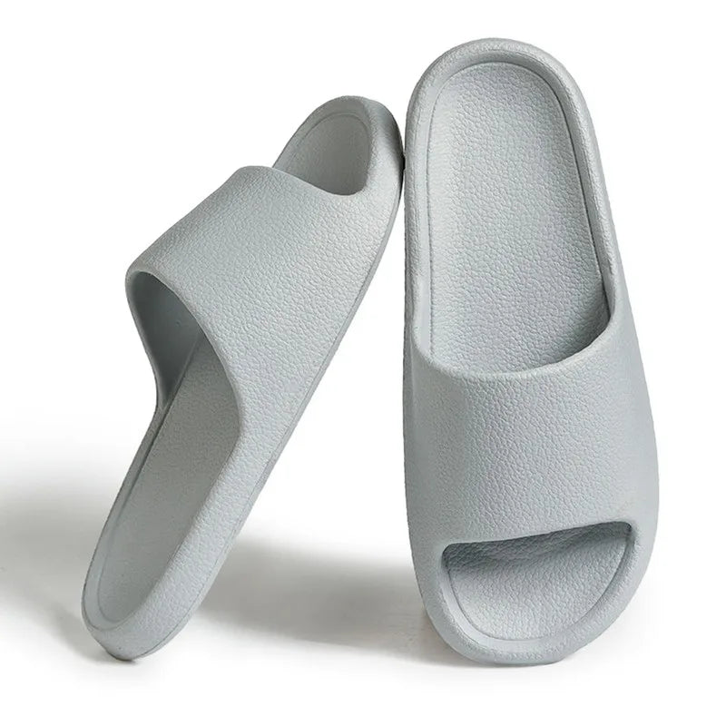 Cloud Slippers Women Shoes Summer Slippers For Men Shoes Home Flat Sandals Massage Flip Flops Couples Bathroom Indoor Slides Qme C-Gray EUR 36-37