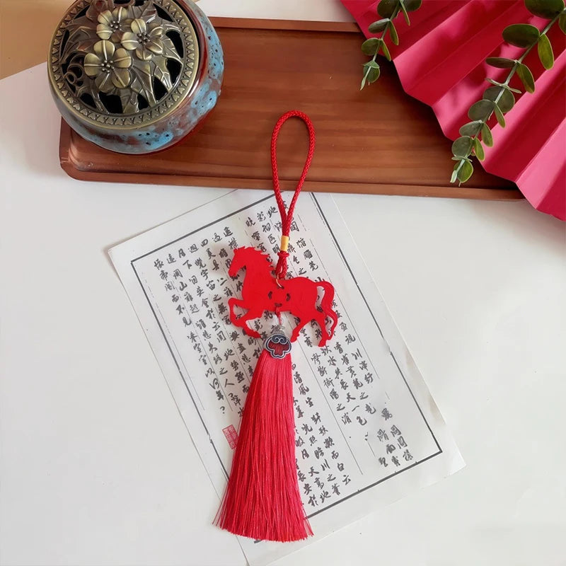 2026 Year Of The Horse Wall Hanging Ornament Zodiac Horse Pendant New Year Lucky Qme 1pcs