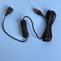 1PCS USB Extension Power Cable USB Male to Female Switch Cable 501 Button Switch 5m Long Switch Cord Qme Black