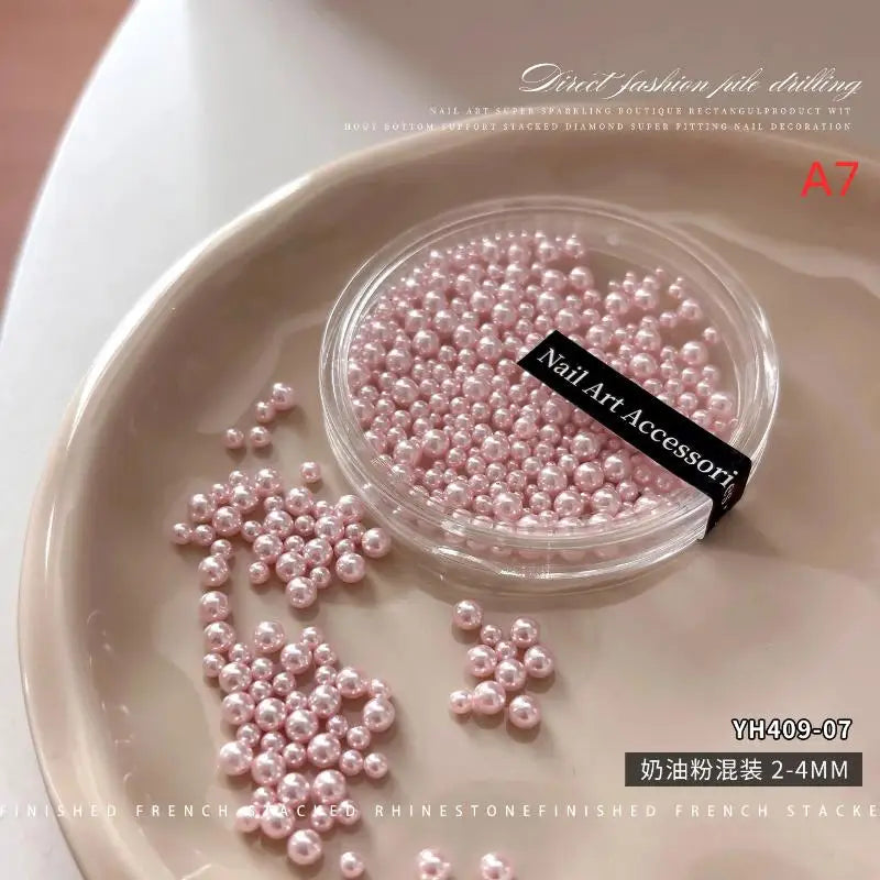 Creative 2- Pearl Resin Charms Nail Art Projects Unique Manicure Qme A7