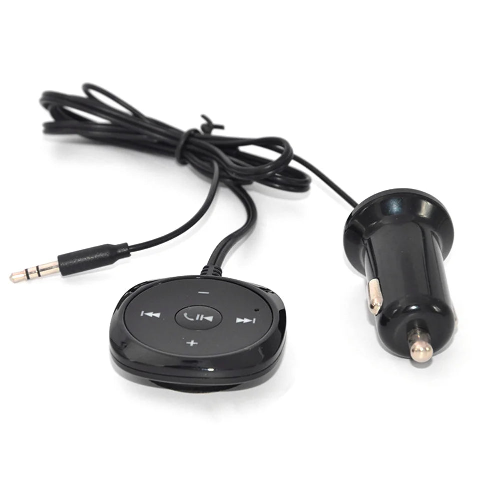 Car Bluetooth-compatible Audio Receiver 3.5mm AUX Handsfree Audio Music Receiver Adapter Auto Accessories for Smartphone Tablet Qme