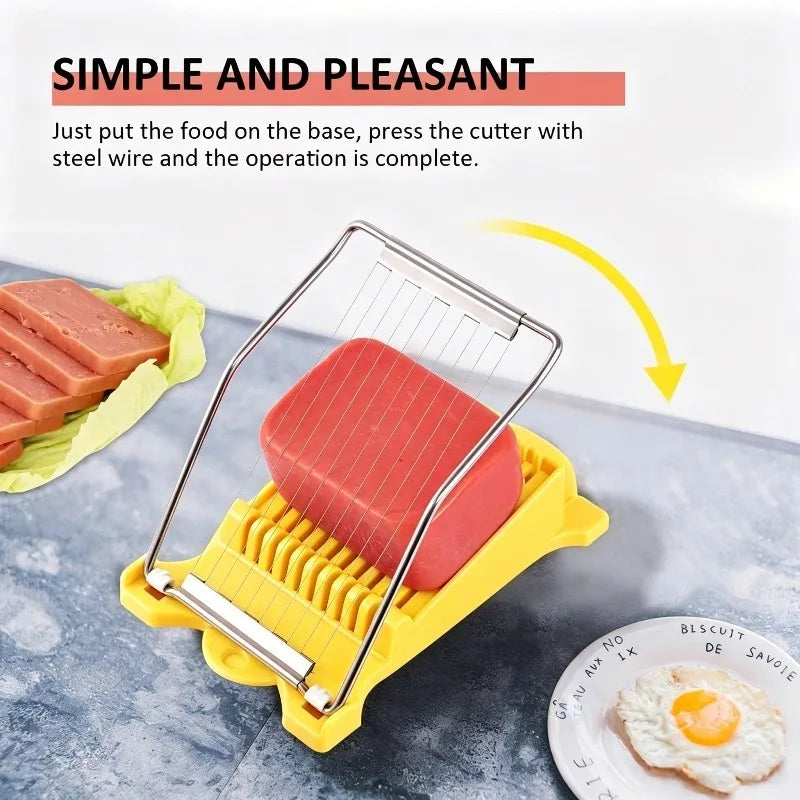 Ham Slicer Stainless Steel Luncheon Meat Cutting Machine Banana Cheese Strawberry Slicer Kitchen Gadgets Qme
