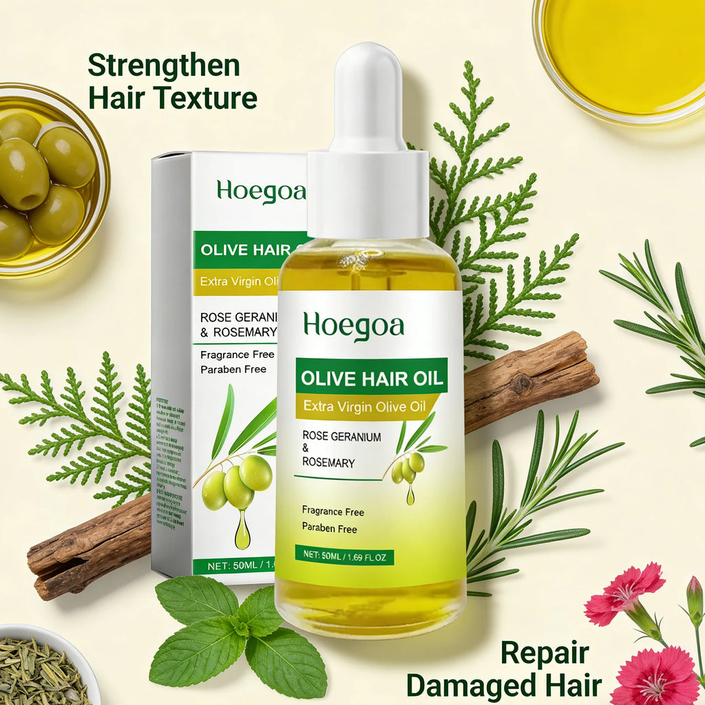 Olive Hair Oil Strengthen Roots Enhance Thickness Damaged Repair Qme