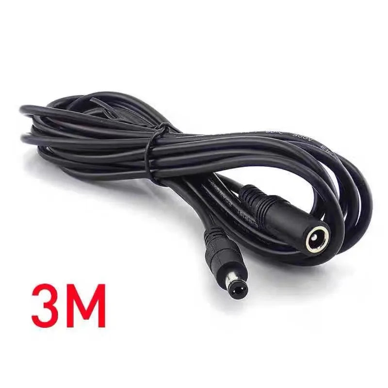 5pcs DC12V 2A Power Extension Cable 5.5x2.1mm for Projector Camera Router 0.5mm² Long Cord Qme