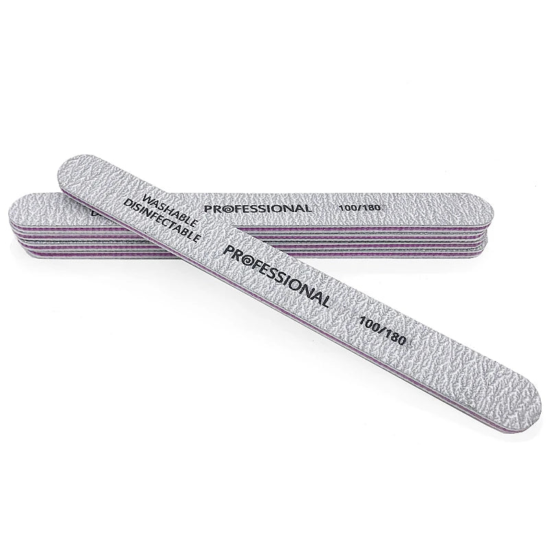Lot Nail File 100 180 Professional Manicure Buffer Pedicure Files Qme
