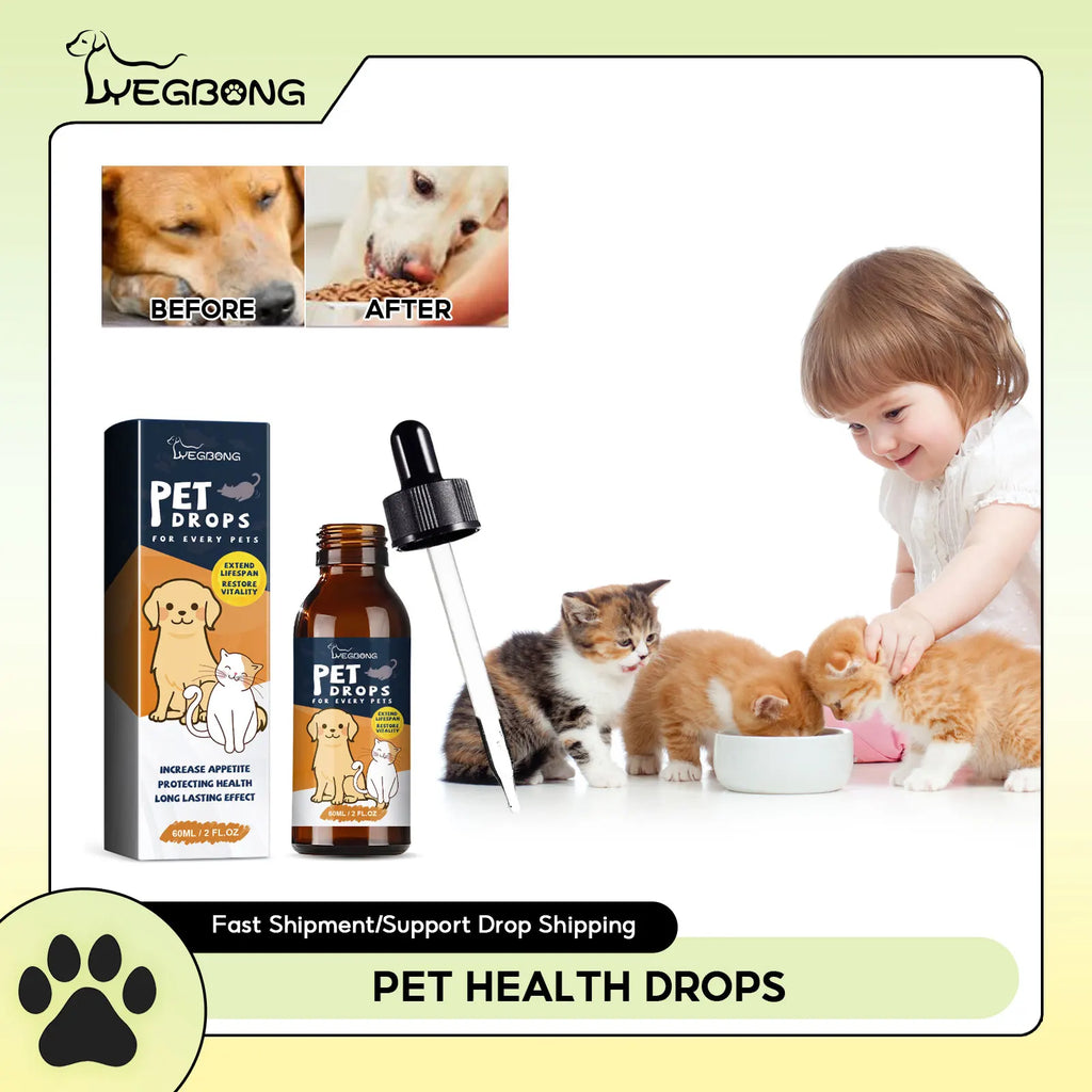 Pet Health Drops Dogs Regulate Stomach Vomiting Stomach Protection Cats Calm down Anxiety Relief Pet Probiotics Digestive Drop Qme Default Title