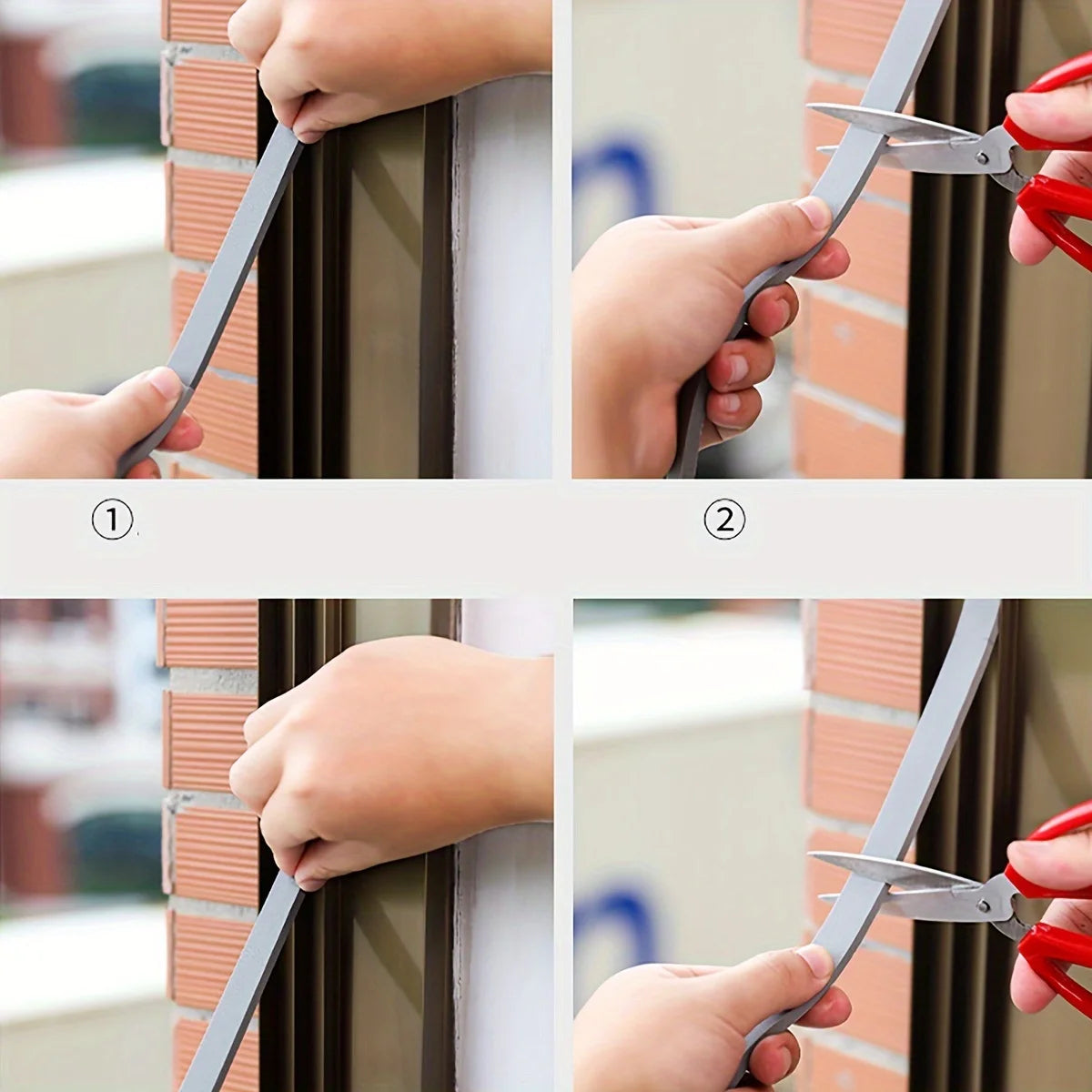 1 Roll Weather Stripping Seal Self Adhesive Seal Strips, Foam Window Glass Door Soundproof Anti Dustproof Gap Warm Sealing Tape Qme