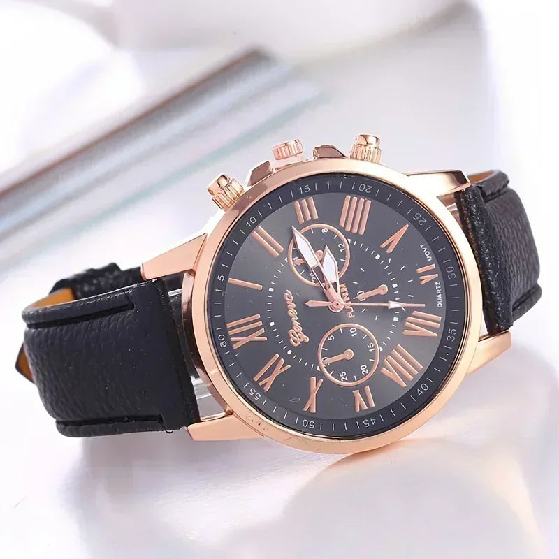 Classic Color Disc Belt Wrist Watch Dopamine Color Multicolor Available Geneva Couple Quartz Watch Qme